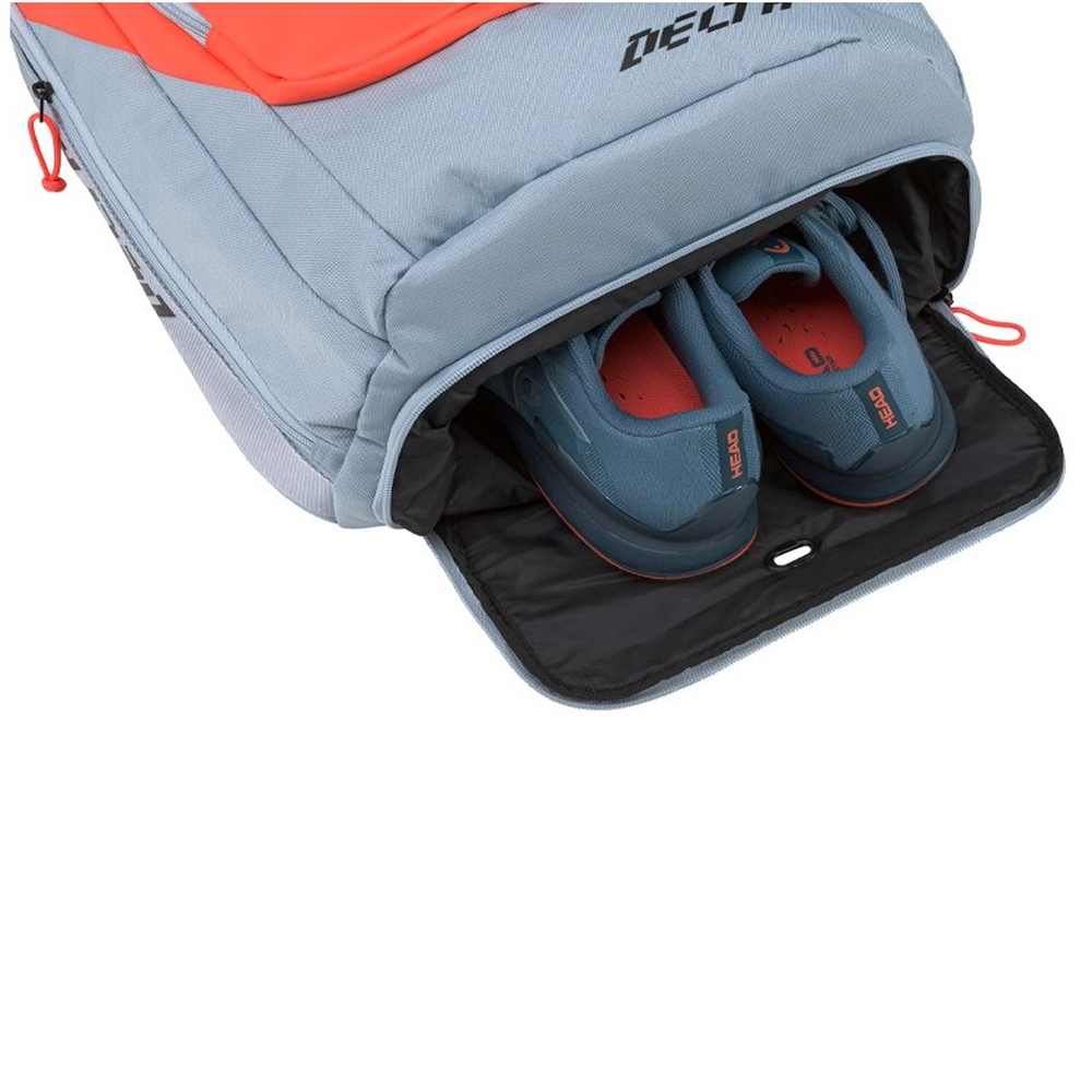 Head Delta 2022 Grey Orange Backpack – stylish, spacious, and versatile sports bag - image 3